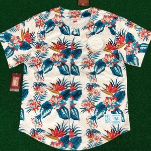 Mitchell & Ness Houston Rockets floral button up
